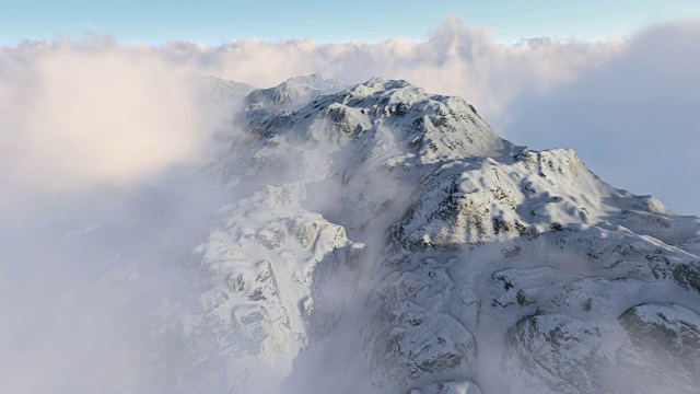 雪山上空的云视频素材