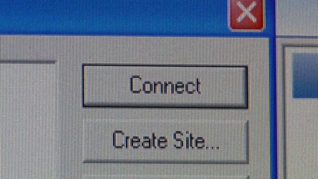 CU光标点击计算机屏幕上的“连接”按钮/布鲁克林，纽约视频下载