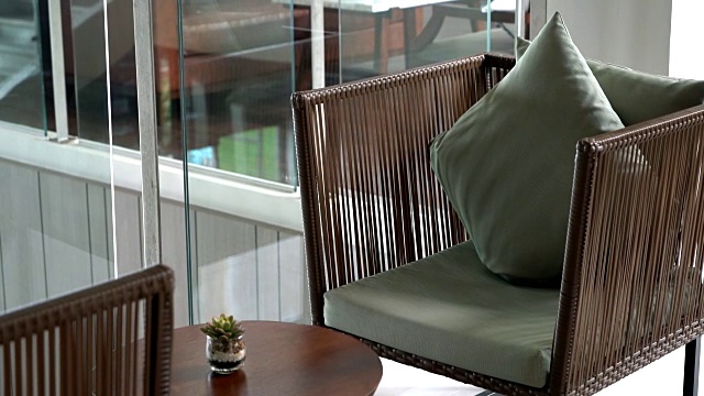 客厅室内空椅装饰视频素材