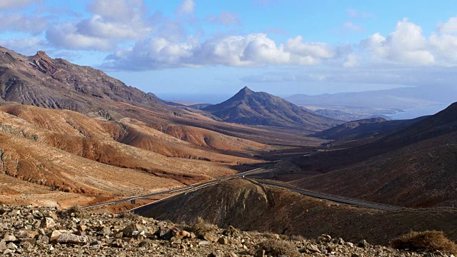 詹迪亚山景- Cardón山;Fuerteventura视频素材