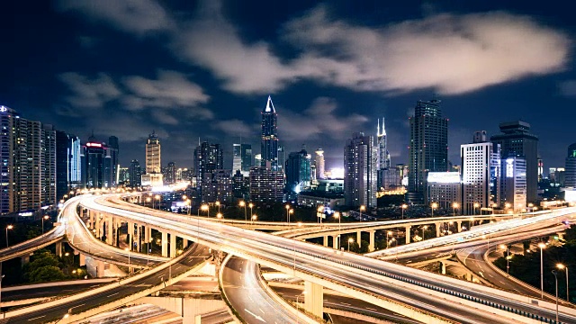 时光流逝——上海公路夜景视频购买