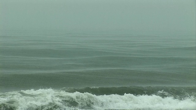 MS，雨中的海浪，塔希提岛，法属波利尼西亚视频素材