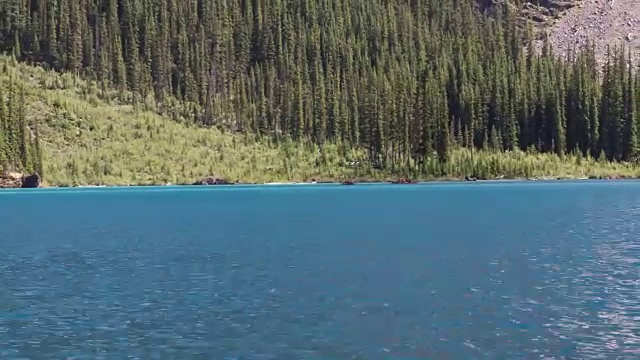 加拿大落基山脉:冰碛湖视频素材