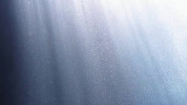 阳光穿过海洋下的浮游生物和粒子视频素材