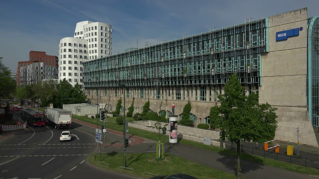 德国北莱茵威斯特法伦州WDR广播大楼，Düsseldorf视频下载