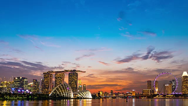 新加坡滨海湾D2N天际线视频下载
