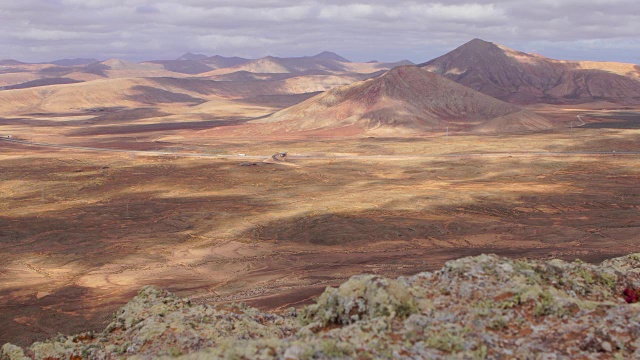 Montaña罗哈景色在富埃特文图拉，加那利群岛的地标视频素材