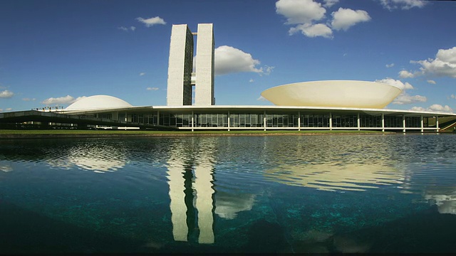 T/L, WS, FISH EYE，巴西巴西利亚国会大厦视频下载