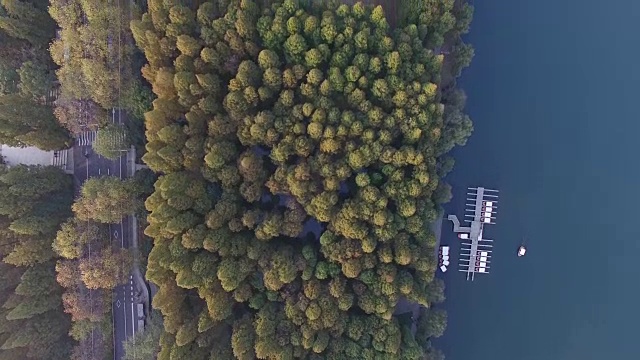 从无人机的角度来看，中国西湖视频素材