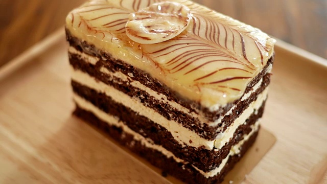 咖啡厅里的巧克力蛋糕视频下载