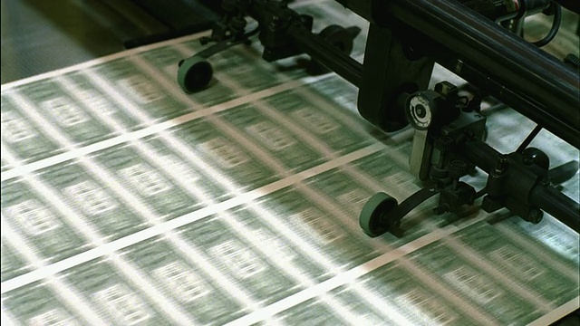 一美元纸币正在铸造，华盛顿特区，美国视频素材