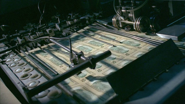 美国华盛顿特区，10美元钞票在转盘上快速移动视频下载