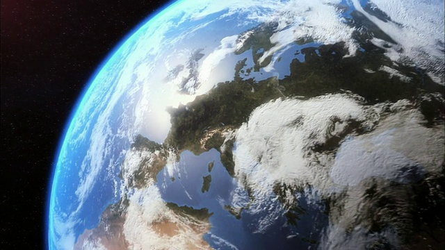 CGI, ZI，行星地球，从太空观看视频素材