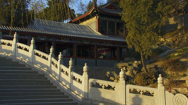 MS, PAN，北海公园的寺庙，北京，中国视频下载