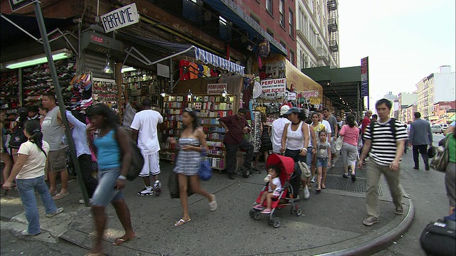 MS，唐人街的街边市场，纽约市，美国视频素材