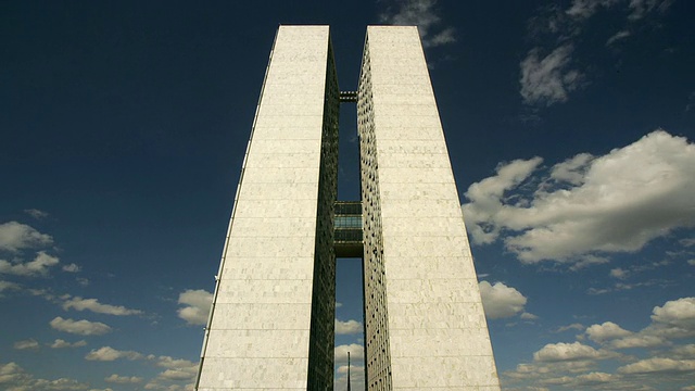 T/L, MS, LA，巴西首都巴西利亚国民议会大楼视频素材