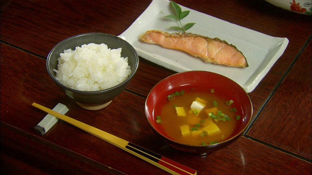 桌上的日本食物/日本东京视频素材