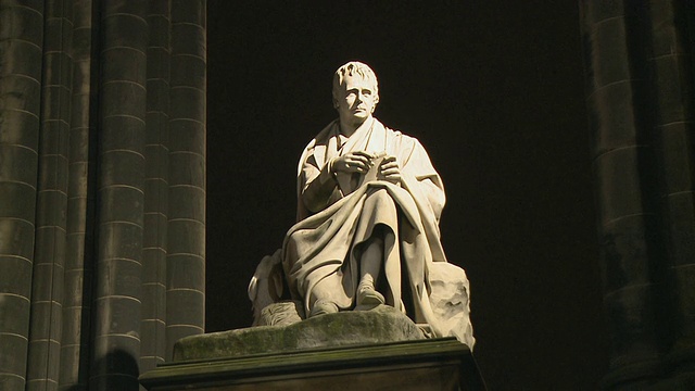 英国苏格兰爱丁堡的斯科特纪念碑视频下载