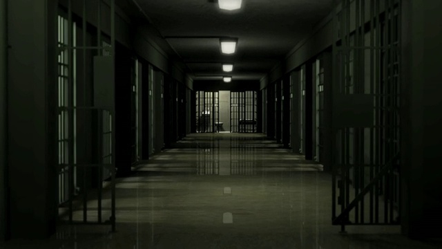 监狱走廊和空牢房，布鲁克林，纽约，美国纽约市视频下载