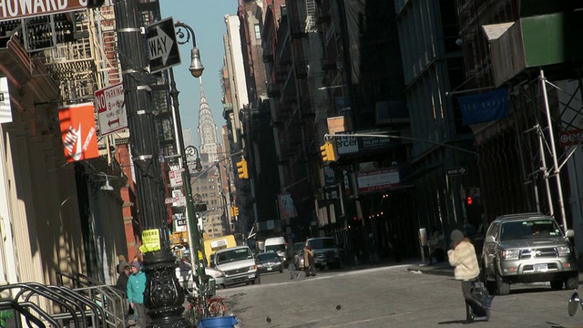 MS, CANTED，苏豪区的街景，纽约市，美国纽约视频素材