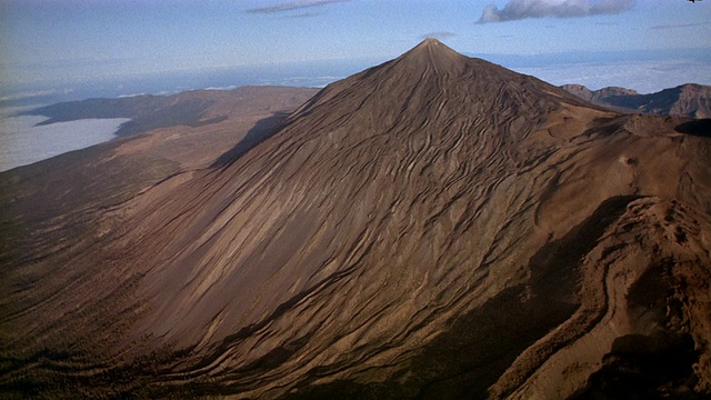 Pico de Teide火山鸟瞰图(Mount Teide) /特内里费，加那利群岛视频下载