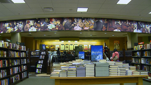 WS，书店内部，格伦代尔，加利福尼亚州，美国视频下载