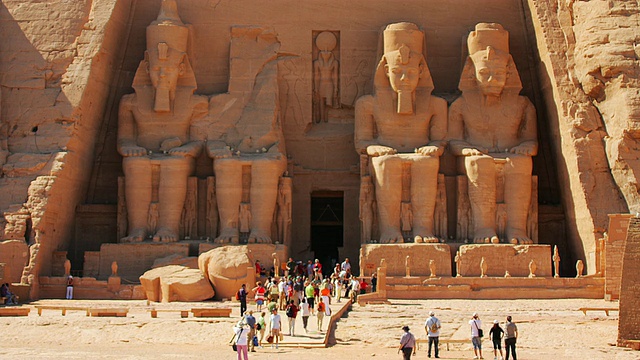 埃及努比亚的阿布辛贝神庙视频下载