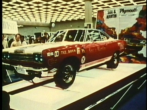 蒙太奇，底特律车展，1960年代，底特律，密歇根州，美国视频素材