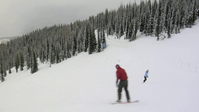WS, TS，男子和女子滑雪板，白鱼，蒙大拿，美国视频素材