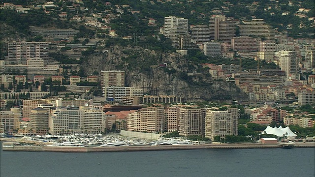 WS鸟瞰图摩纳哥，法国视频下载