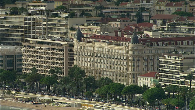 酒店鸟瞰图，戛纳，普罗旺斯，法国视频下载