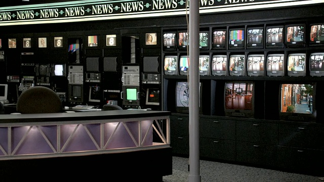 空的新闻编辑室，达拉斯，德克萨斯州，美国视频下载