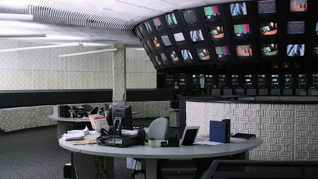 空电视控制室，达拉斯，德克萨斯州，美国视频素材