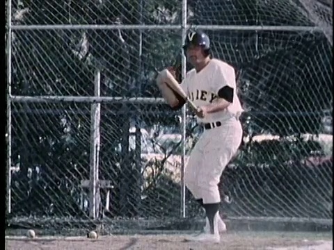 1973年WS棒球运动员击球，美国，音频视频素材