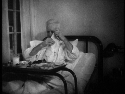1949年，B/W MS Man因酗酒接受治疗，美国，音频视频素材
