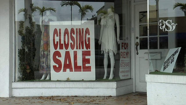 美国佛罗里达州迈阿密的一家服装店即将关闭视频下载