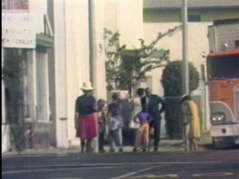1970年代蒙太奇街景/洛杉矶，加利福尼亚/音频视频素材