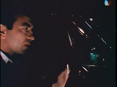 1967年，美国加州洛杉矶，一名男子酒后驾车视频素材