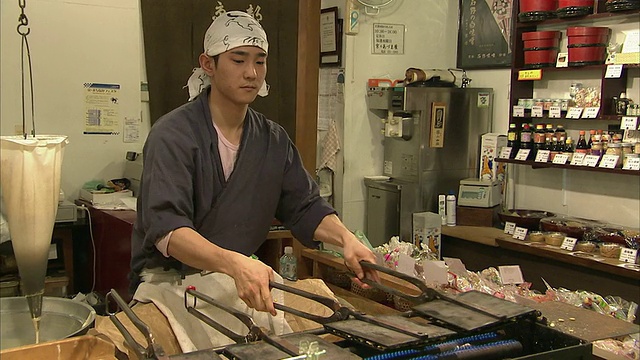 MS Man煎锅，Nishiki市场，日本京都视频下载
