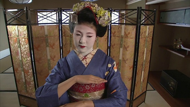 舞妓小姐，日本京都视频素材