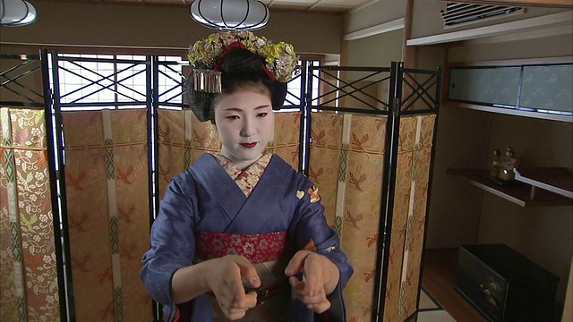 舞妓小姐，日本京都视频素材