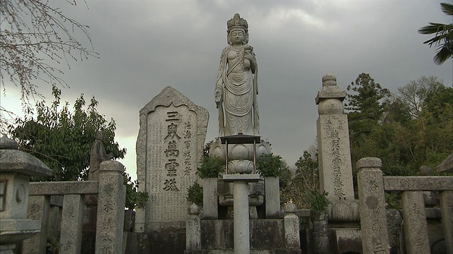 日本京都石雕佛像视频下载