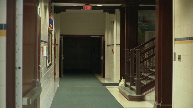 美国纽约Cazenovia, WS学校走廊视频下载
