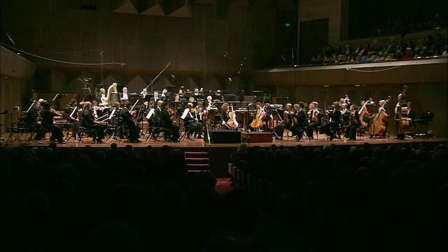 WS悉尼交响乐团在舞台上表演，墨尔本，维多利亚，澳大利亚视频素材