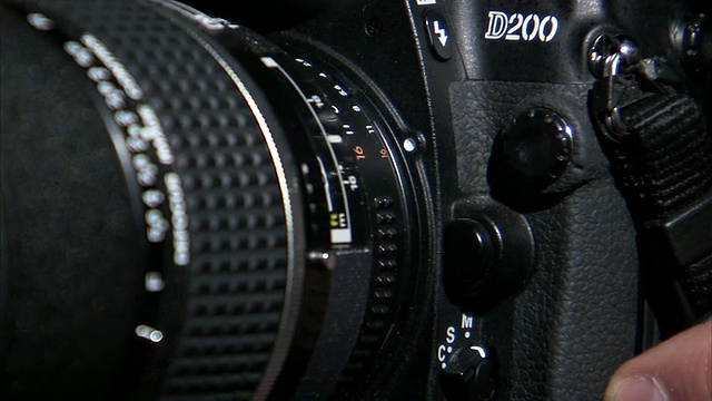 ECU镜头与数码相机连接视频下载