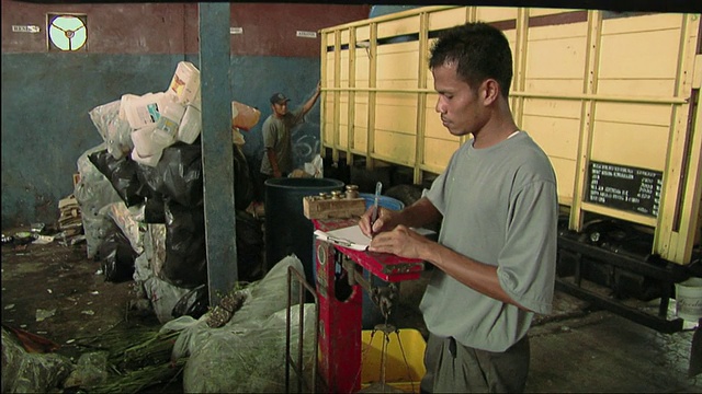 MS Men在印度尼西亚巴厘岛的回收中心工作视频下载