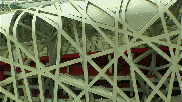 北京国家体育场CU外观，中国北京视频素材