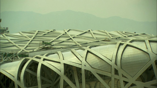 北京国家体育场CU R/F外观，中国北京视频素材