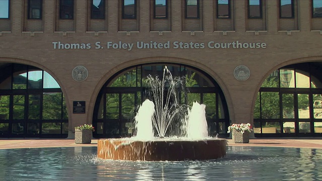 美国华盛顿州斯波坎市法院前的MS Fountain视频下载