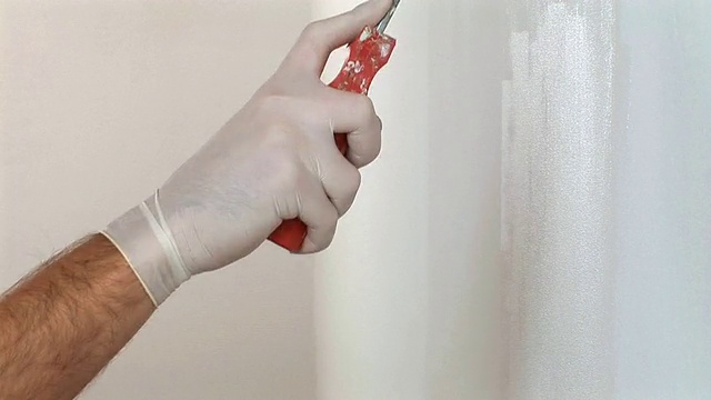 HD:粉刷墙壁视频素材